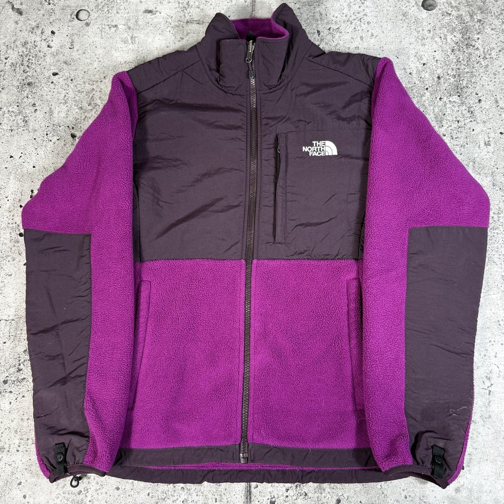 The North Face Jacket Womens Large Purple Fleece Softshell Zip Pockets Outdoor